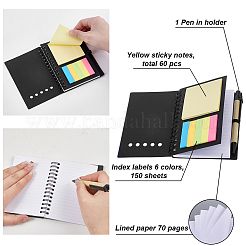 Paper Spiral Notebook Set with Sticky Notes & Pen&nbsp;AJEW-WH0410-360