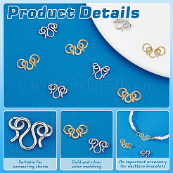10Pcs 2 Colors 999 Fine Silver Hook Clasps&nbsp;STAS-PH0006-25