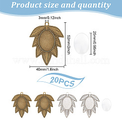 DIY Blank Leaf  Pendant Making Kit&nbsp;DIY-GO0001-74