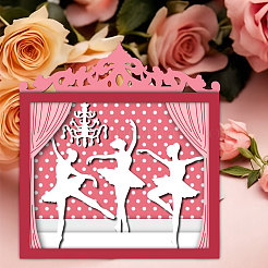 Ballet Dancer Carbon Steel Cutting Dies Stencils&nbsp;DIY-WH0309-2997
