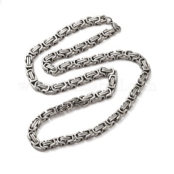 202 Stainless Steel Byzantine Chain Necklaces&nbsp;STAS-A100-02P