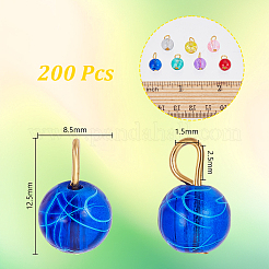 200Pcs Transparent Drawbench Glass Charms&nbsp;PALLOY-GA00030