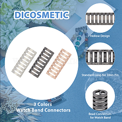 9Pcs 3 Colors Alloy Watch Band Adapter Connectors&nbsp;FIND-DC0004-29