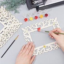 Natural Wood Wall Art Decor Wood Sign&nbsp;WOOD-WH0103-19