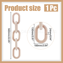 Wood 5 Link Chain Display Decorations&nbsp;AJEW-WH0314-882B