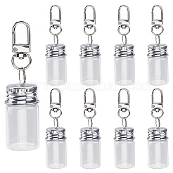 10Pcs Glass Bottle Keychains&nbsp;KEYC-SC0001-56