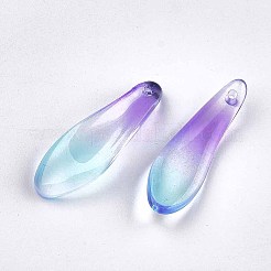 Spray Painted Glass Pendants&nbsp;X-GGLA-S043-01B