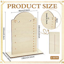 Wooden Earring Display Stands&nbsp;EDIS-WH0016-064C