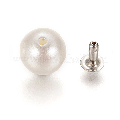 ABS Plastic Imitation Pearl Rivet Studs&nbsp;LS-KY-L076-B-01