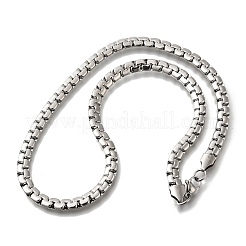 201 Stainless Steel Box Chain Necklaces for Men&nbsp;STAS-V011-01B-P-1