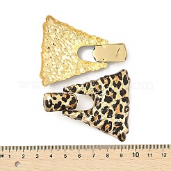 Leopard Print Alloy Dangle Stud Earrings&nbsp;LS-EJEW-K304-01D-G