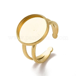 Ion Plating(IP) 304 Stainless Steel Cuff Ring Settings&nbsp;STAS-E202-02A-G