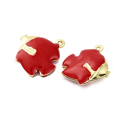 Brass Enamel Pendants&nbsp;KK-F895-02G