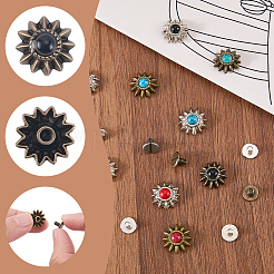 16 Bags 8 Colors Zinc Alloy Decorative Rivets&nbsp;FIND-CL0001-77