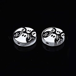 Halloween Printed Natural Wood Beads&nbsp;WOOD-T021-77