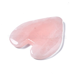 Natural Rose Quartz Heart Gua Sha Stone&nbsp;G-T132-037