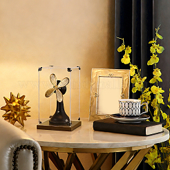 Transparent Acrylic Minifigure Display Cases with Wooden Base&nbsp;ODIS-WH0030-298A