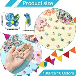 100Pcs 10 Colors Transparent Resin Cabochons&nbsp;FIND-CJ0004-67