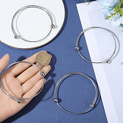 6Pcs 304 Stainless Steel Cuff Bangles Making&nbsp;MAK-BBC0001-21P
