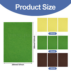 9 Sheets 3 Colors Non-Woven Fabric&nbsp;DIY-TA0013-43A