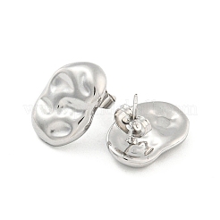 Non-Tarnish Oval 304 Stainless Steel Ear Studs&nbsp;EJEW-L290-014P