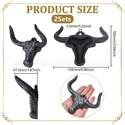 Cast Iron Door Hooks&nbsp;DIY-WH0750-121