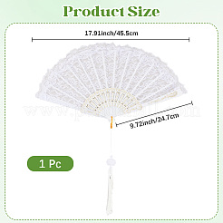 Plastic & Cloth Folding Fans&nbsp;AJEW-WH20020-161D
