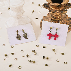20Pcs Brass Ball Post Stud Earring Findings&nbsp;FIND-TA0011-06AB