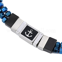 Synthetic Non-magnetic Hematite Beaded Bracelets&nbsp;BJEW-S156-04P-C