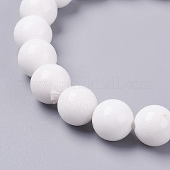 Natural Mashan Jade Beaded Stretch Bracelet&nbsp;X-BJEW-P207-34-8mm