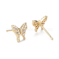Butterfly Sparkling Cubic Zirconia Stud Earrings for Girl Women&nbsp;EJEW-H126-09G