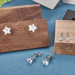40Pcs 5 Size Crystal Rhinestone Tiny Star Stud Earrings&nbsp;EJEW-TA0001-13