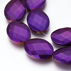 Electroplated Non-magnetic Synthetic Hematite Beads Strands&nbsp;G-P392-V05