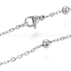 Non-Tarnish 304 Stainless Steel Cable Chain Necklaces&nbsp;NJEW-M183-05P