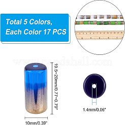 5 Strands 5 Colors Half Electroplate Glass Beads&nbsp;EGLA-NB0001-18