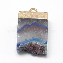 Natural Druzy Agate Pendants&nbsp;G-Q494-15