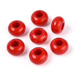 Independence Day Opaque Acrylic European Beads&nbsp;SACR-N019-03M1