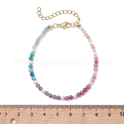 2Pcs 2 Styles Natural Ruby & Apatite & Sunstone & Rhodonite & Amethyst & Shell Pearl Beaded Bracelet Sets for Women2Pcs 2 Styles Natural Ruby & Apatite & Sunstone & Rhodonite & Amethyst & Shell Pearl Round Beaded Bracelet Sets for Women&nbsp;BJEW-JB13555