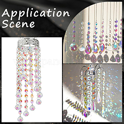 2M Glass Hanging Crystal Beads&nbsp;HJEW-SP0001-03