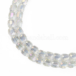 Electroplate Transparent Glass Beads Strands&nbsp;EGLA-N002-32-C04
