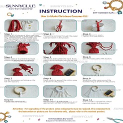 Christmas DIY Handmade Woven Cotton Santa Claus Pendant Decoration Making Kits&nbsp;DIY-SC0028-12A