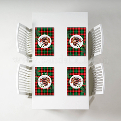 Rectangle with Christmas Themed Pattern Cotton Linen Cloth Table Mat&nbsp;AJEW-WH0196-005