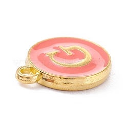 Golden Plated Alloy Enamel Charms&nbsp;X-ENAM-Q437-11G