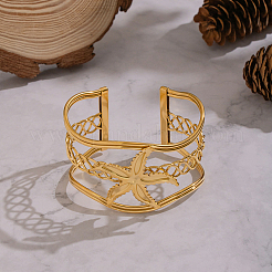 Vintage Starfish 304 Stainless Steel Cuff Bangles&nbsp;JJ9512