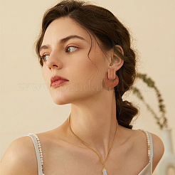 4 Pairs 4 Color Wood Donut Dangle Stud Earring with 316 Stainless Steel Pins for Women&nbsp;EJEW-FI0002-46