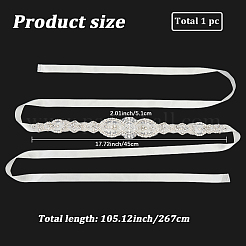 Flower Full Crystal Rhinestone Handmade Bridal Belts for Wedding Dresses&nbsp;AJEW-WH20006-233B-02