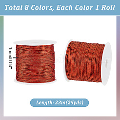 8 Rolls 8 Colors 23M Nylon Braided Cord&nbsp;OCOR-PH0002-62