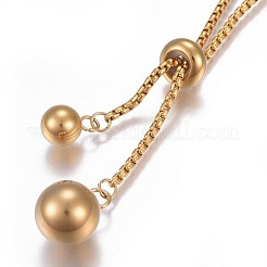 304 Stainless Steel Pendant Necklaces&nbsp;NJEW-P252-01G