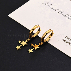 Stainless Steel Star Hoop Earrings&nbsp;RH0500