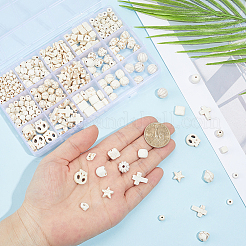524Pcs 15 Styles Synthetical Turquoise & Howlite Beads Sets&nbsp;TURQ-PH0001-24